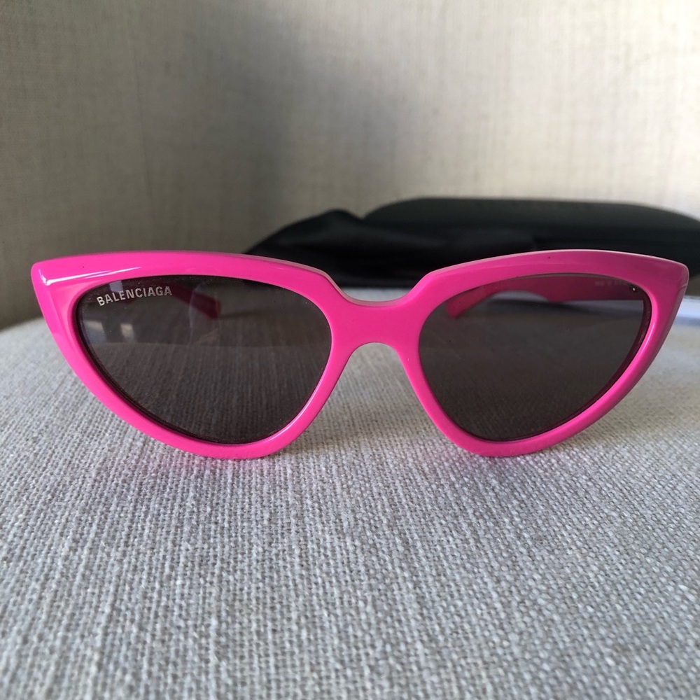 Balenciaga sunglasses in fuchsia cat frame